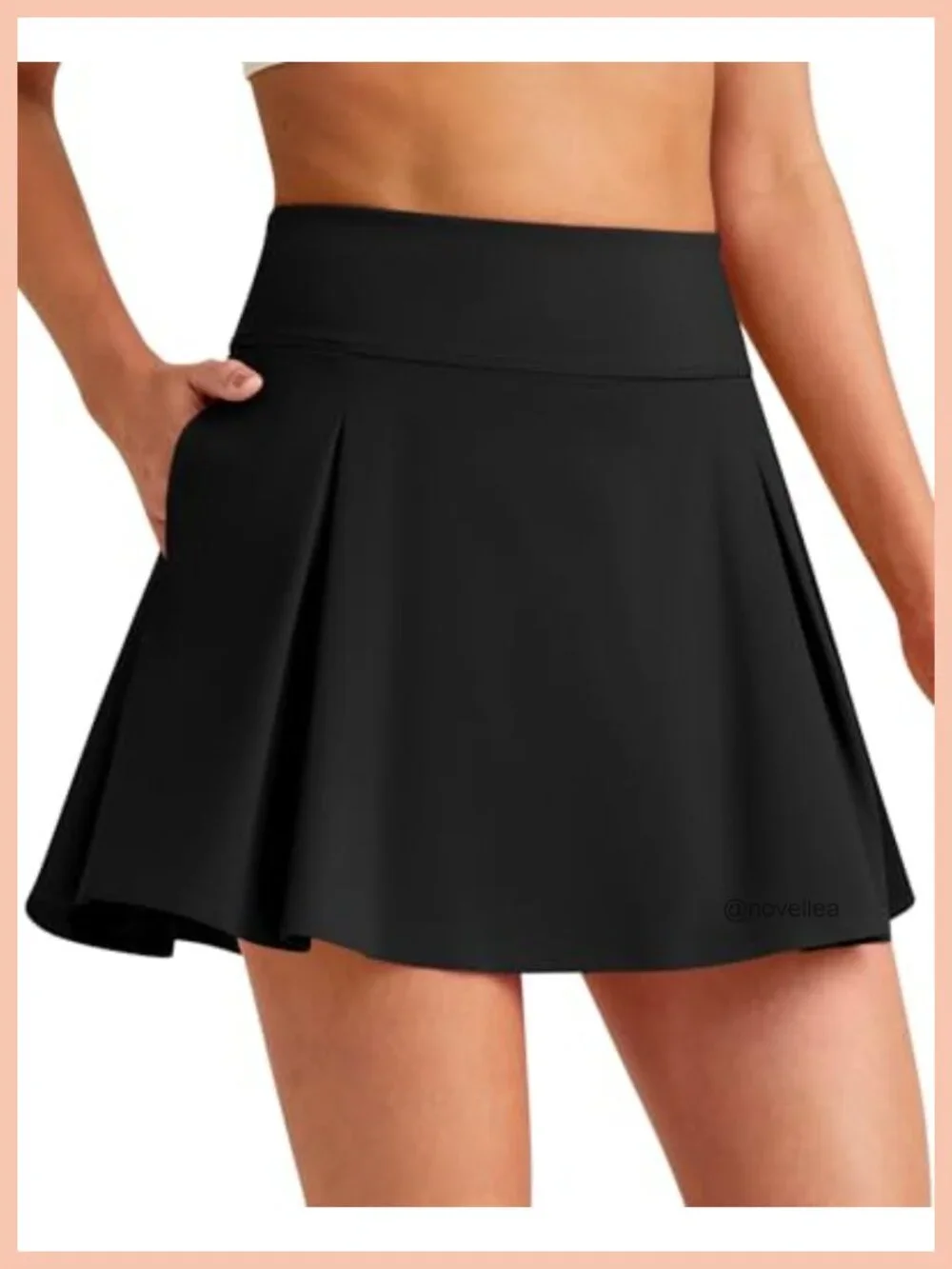 High Waisted Tennis Skorts for Women Pleated Flowy Athletic Skirt with 4 Pockets